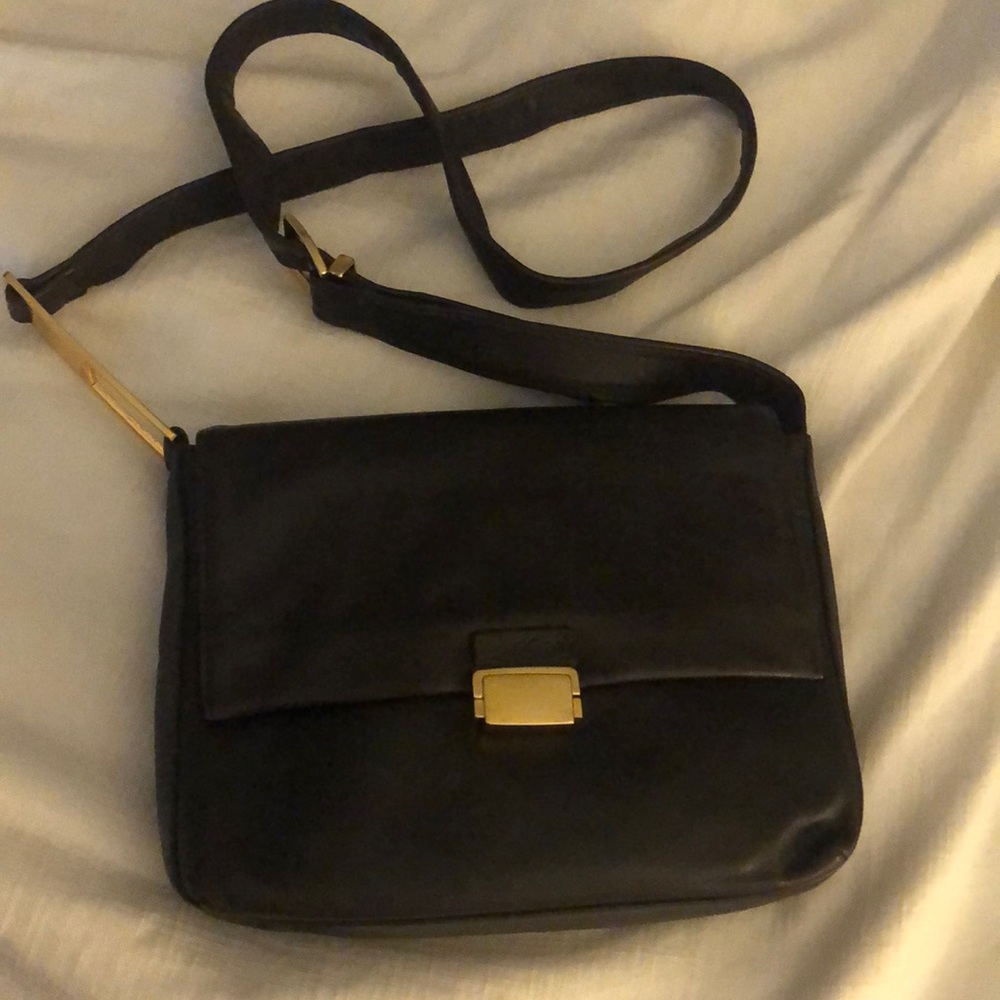 PERLINA | brown leather vintage crossbody shoulder bag